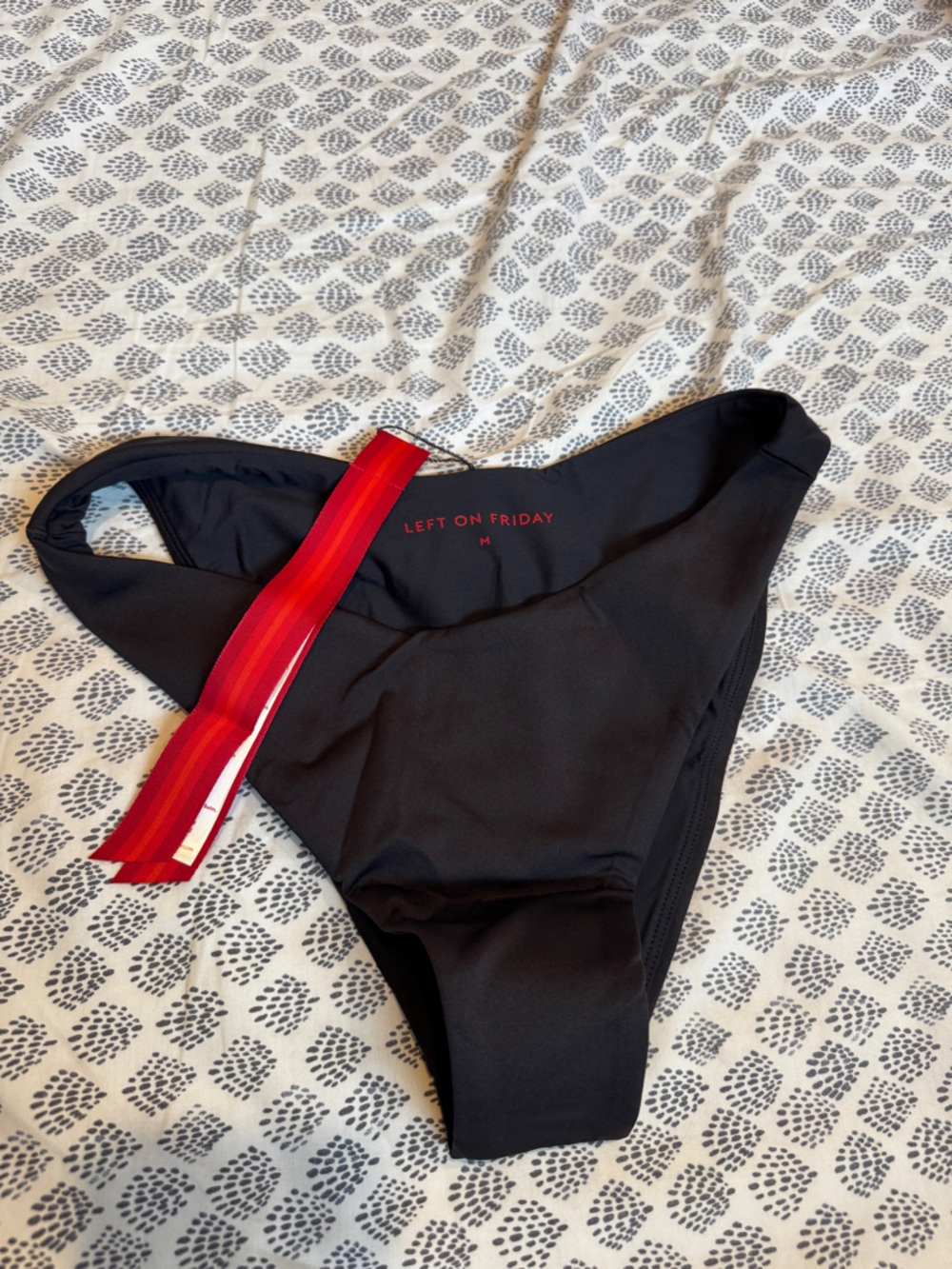 Left On Friday Black Dip Bikini Bottom nwt